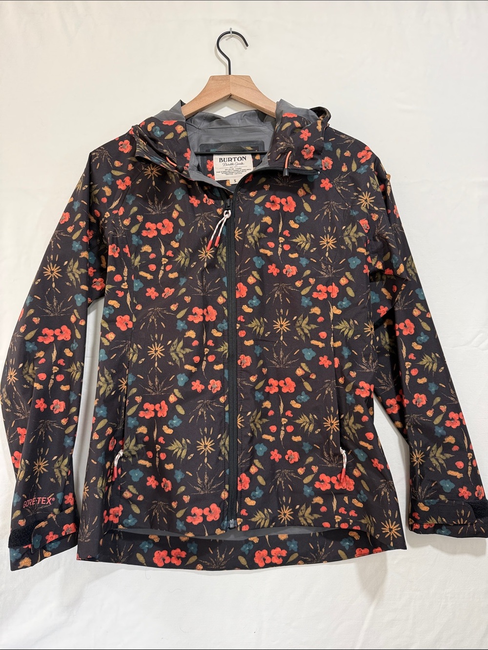 Burton Packrite GORE-TEX Paclite Floral Rain Jacket Women’s S NWOT